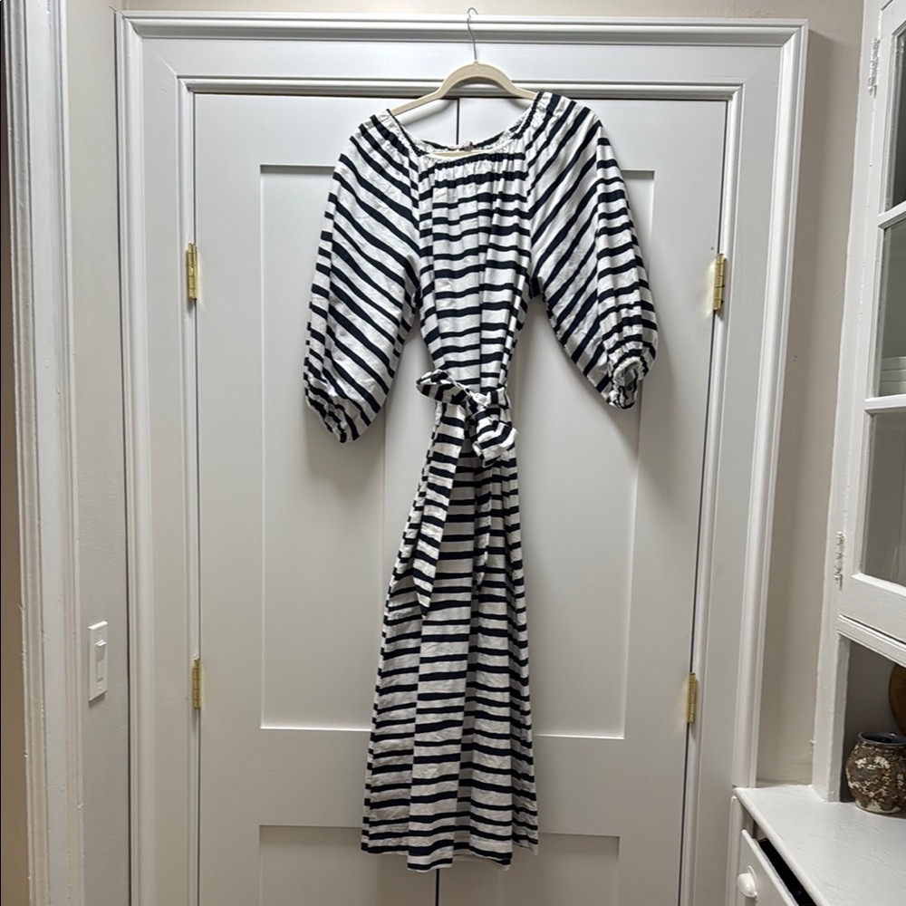 Frances Valentine Striped Navy and White Women's Dress
